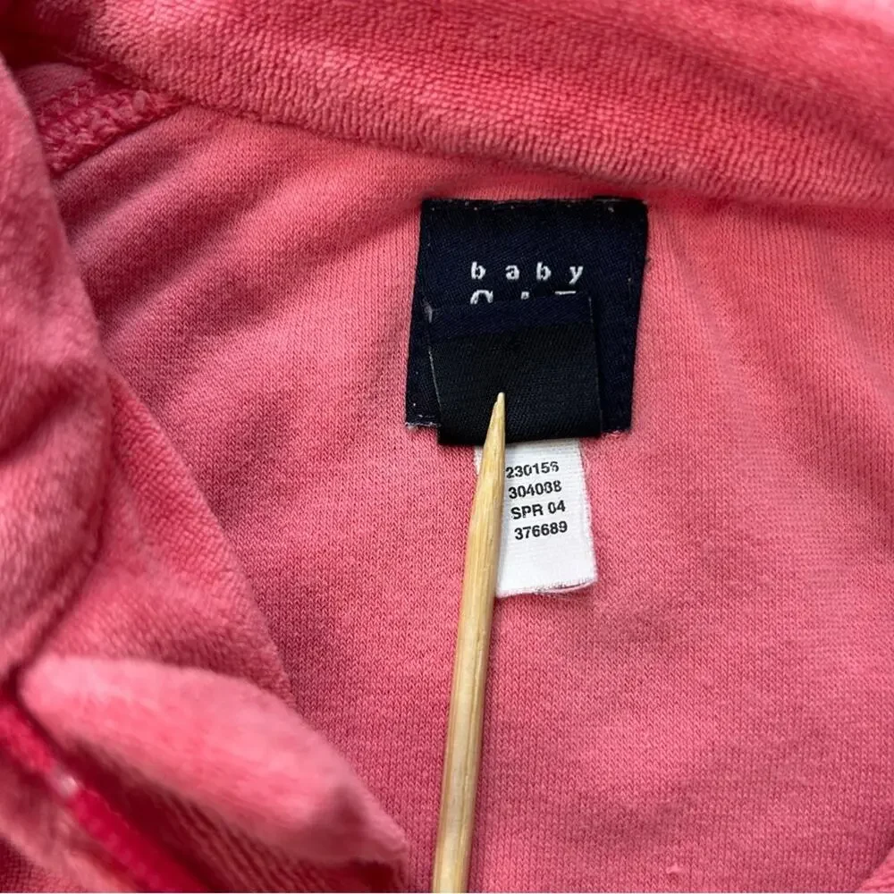 Y2K Baby Gap Terry Cloth Pink Zip Jacket 3 Toddler 2004